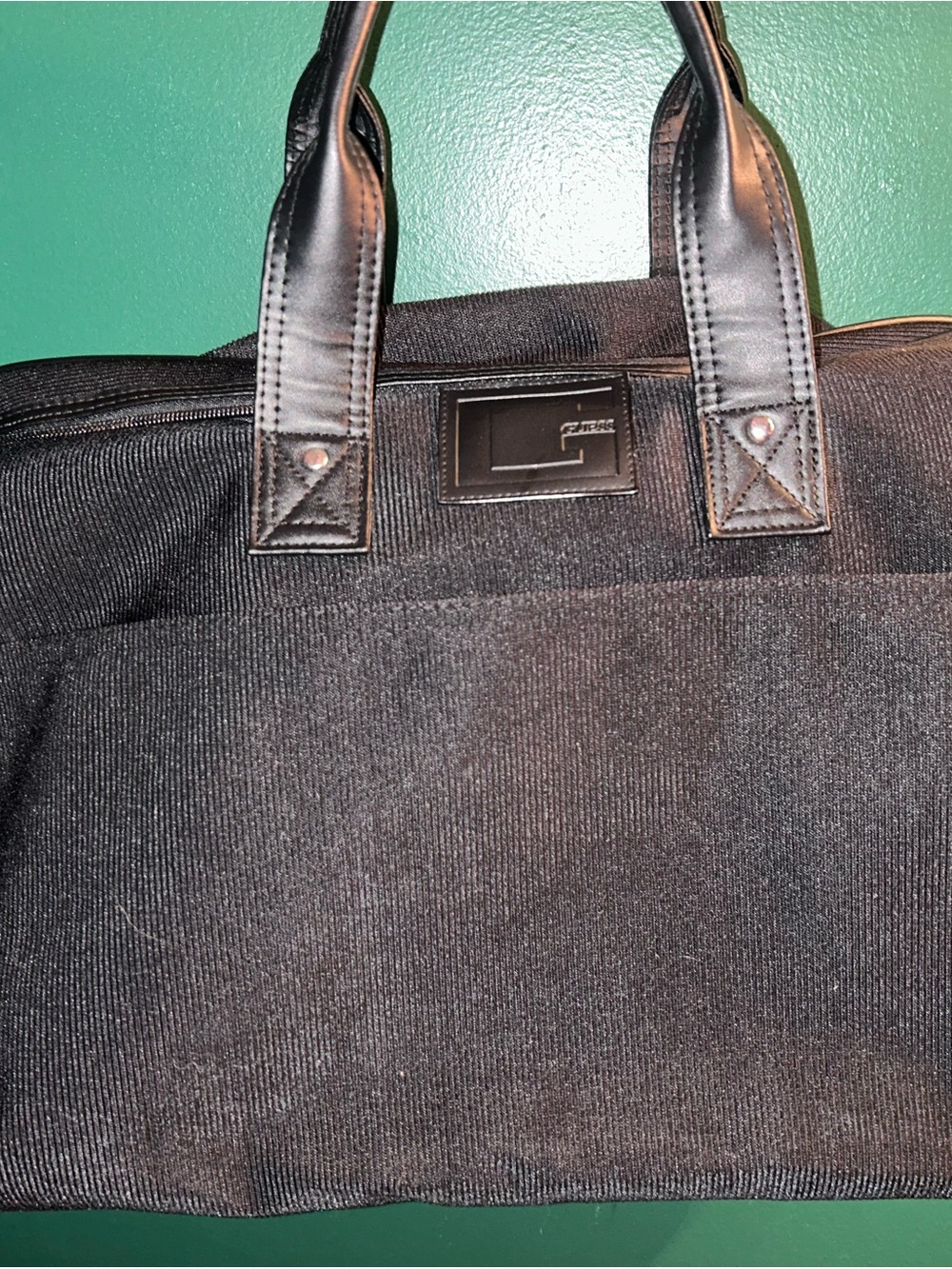 Guess Black Men’s Weekender Bag with Leather Handles
